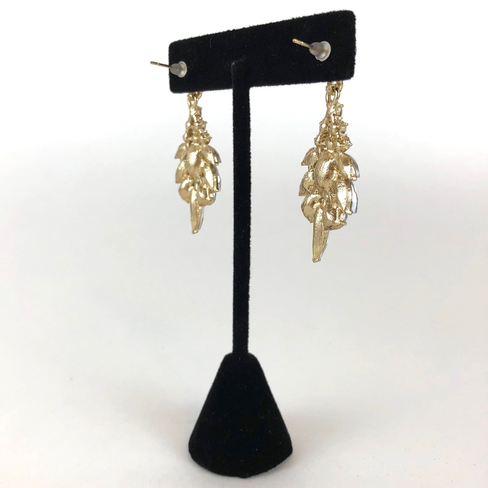 SALE 👀 Crystal Studded Statement Drop Earrings - Picture 4 of 7